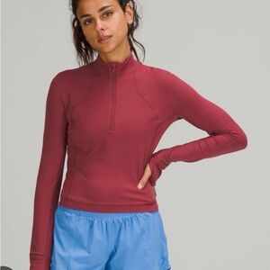lululemon rulu run cropped half zip